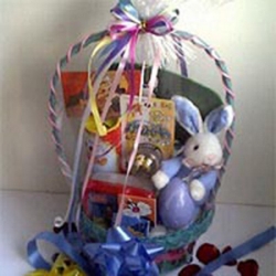 Basket of Various Items with Bunny