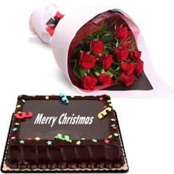 send red roses bouquet with cake to manila philippines