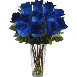 Send 12 pcs Ecuadorian Roses in Vase To Philippines