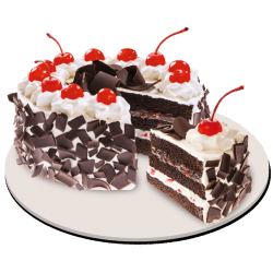 Black forest cake by red ribbon to Philippines
