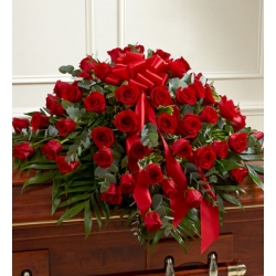 Luxurious Red Roses Casket Spray  Delivery to Manila
