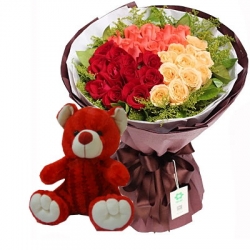 36  Rose with Bear Send philippines