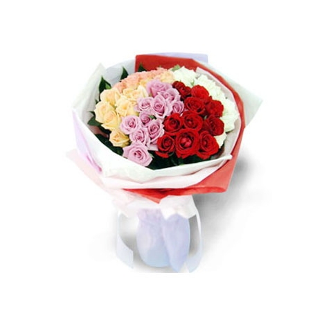 4 Dozen Mixed Roses for valentines Online Delivery to Manila Philippines