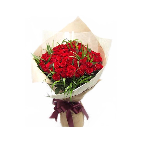24 red Roses in Bouquet Delivery to Manila Philippines