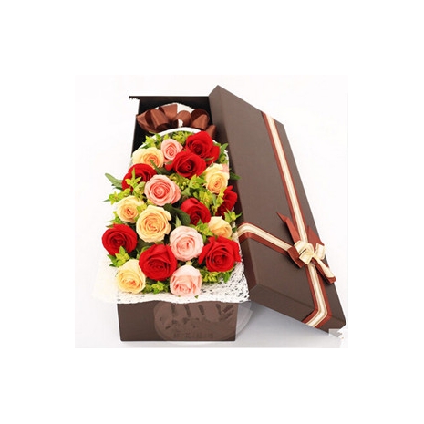 36 Fresh Mixed Roses Box valentines Online Delivery to Manila Philippines